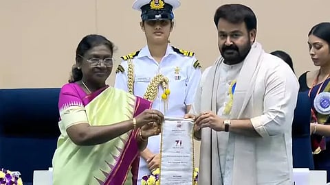 mohanlal receives dadasaheb phalke award; vijayaraghavan and urvashi accepted national award