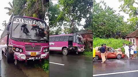 Four injured in road accident at Kuthukuzhi on National Highway