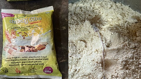 lizard found in amrutham powder packet two year old sick in vellarada 