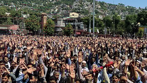 protest in Pak occupied Kashmir