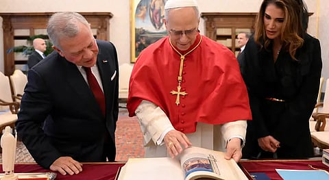 Abdullah II of Jordan meets with the Pope