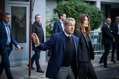 Sarkozy enters Paris jail for start of five-year sentence