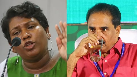 bindhu ammini filed complint against nk premachandran mp