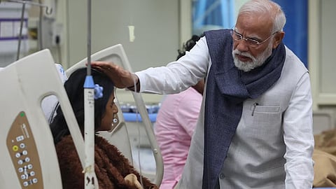 PM Modi meets victims of Red Fort car blast
