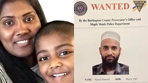 Sasikala Nara, son Anish, and Nazir Hameed