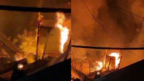 4 house catches fire after gas cylinder exploded