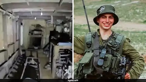 The tunnel where the body of Israeli soldier Lieutenant Hadar Gold was kept