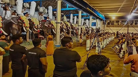 bouncers in thripunithura temple festival