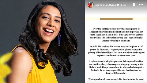 smriti mandhana called off wedding, confirmed
