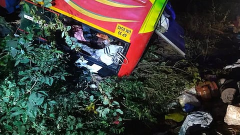 Nine killed, 23 injured as bus falls off ghat road in Andhra Pradesh