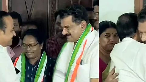 vd satheesan meet pv anwar and ck janu