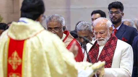 catholic church mouthpiece criticise pm modis church visit
