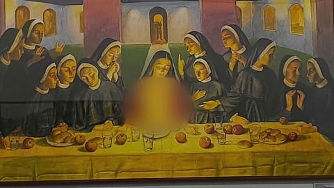 controversy kochi biennale on picture last supper