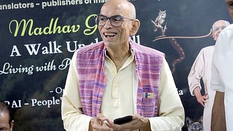 Madhav Gadgil during his book release.
