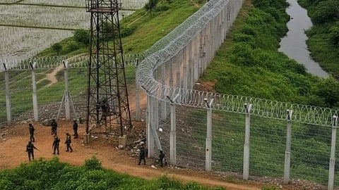  Modi government installs 12-foot-tall smart wall in Chicken's Neck