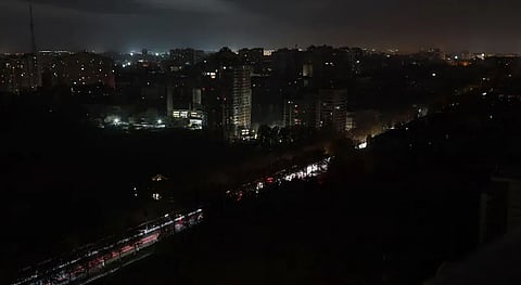  Kiev plunged into darkness after Russian airstrike