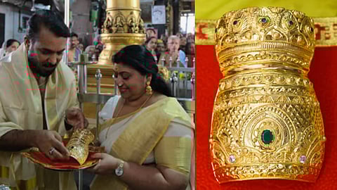 Golden crown to Guruvayur temple