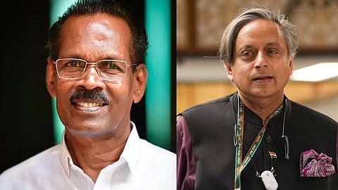 t.p. ramakrishnan welcomes shashi tharoor to cpm