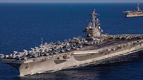 America's aircraft carrier ships to the Middle East