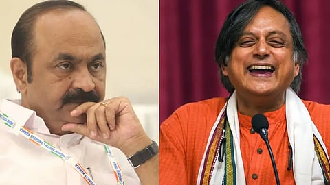 vd satheesan meets shashi tharoor in thiruvananthapuram