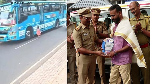 mvd honors private bus driver for saving child