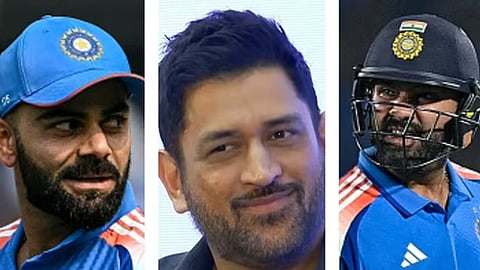 m.s. dhoni virat kohli rohit sharma indian cricket team 