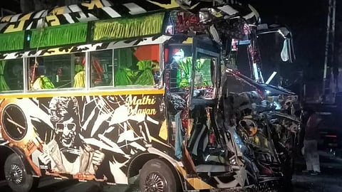 Sabarimala pilgrims' bus collides with lorry in accident