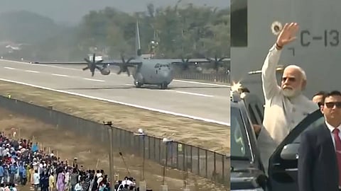 Modi historic landing to assam eld national highway