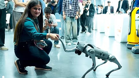 chines robot AI summit why galgotias university under fire