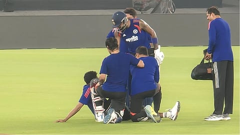 mohammed siraj injured during practice session