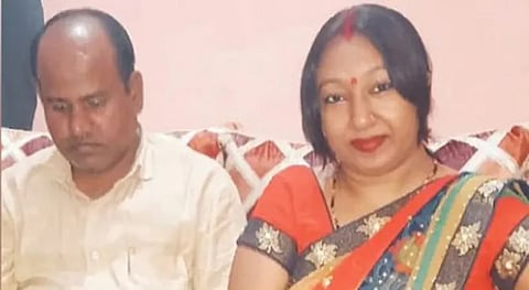 Former junior engineer of the irrigation department Ram Bhavan and his wife Durgavati, natives of Banda in UP