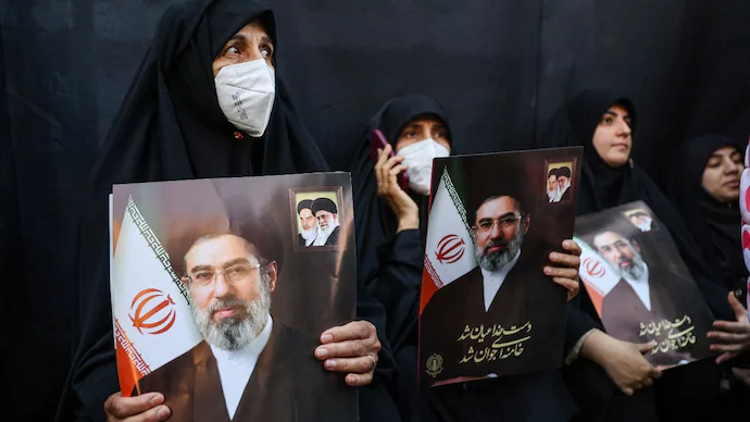 Iranian women in Tehran show solidarity with injured new supreme leader