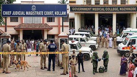 bomb threat to kollam cjm court and government medical college kozhikode