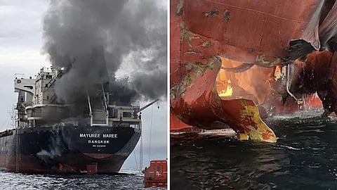 Thai ship en route to India attacked