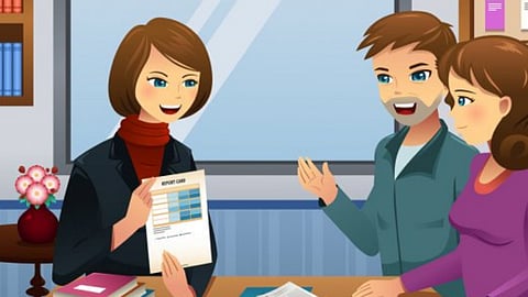 Student looking fake parents for PTA meeting