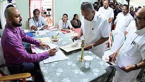 Pinarayi Vijayan filed his nomination papers