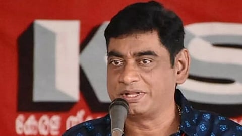 Left Front candidate Sudhir Karamana in Thiruvananthapuram