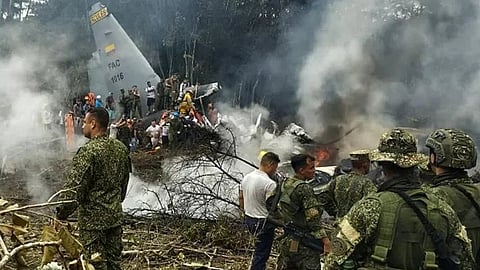 66 dead in colombian military plane crash video