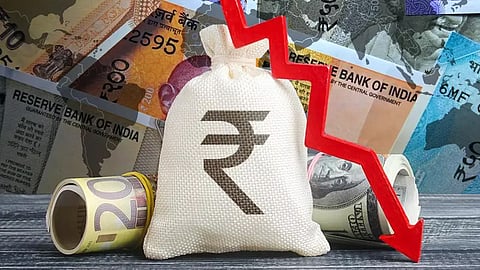 Huge fall in the value of the rupee