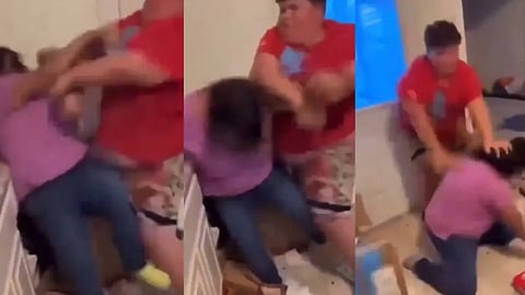 mother attacked by 12 year old son, video goes viral on social media