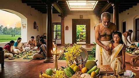 huge crowd in temples for Vishu Kani darshan