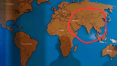 serious error in the map in front of Chalakudy Crescent Public School; Hindu Aikya Vedi says it has been distorted