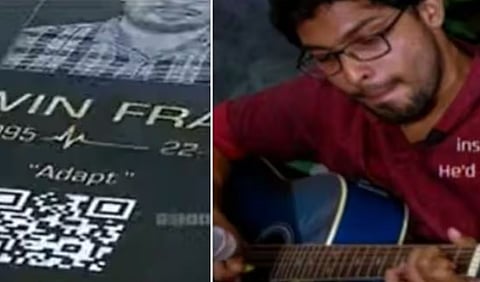 Doting parents place QR code on son's tomb to keep his memories alive