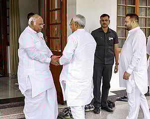 Nitish, Tejashwi meet Kharge, Rahul, pledge to take opposition unity forward 