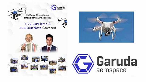 Garuda Aerospace crosses halfway mark of Drone Yatra 2.0 initiative