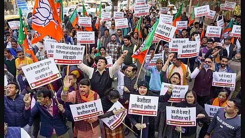 BJP demands Delhi CM Kejriwal's resignation over 'liquor scam', stages protest