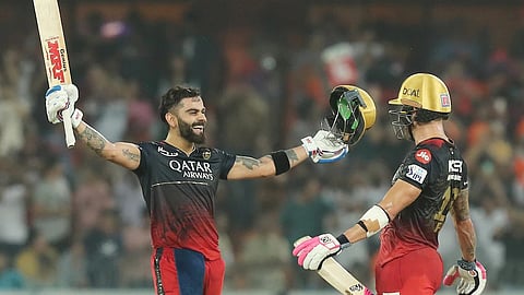 Kohli, du Plessis show keep RCB in play-off hunt
