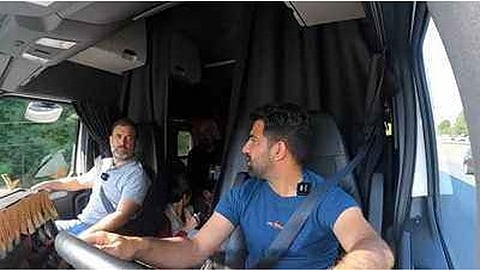 Rahul undertakes another truck ride, this time in US