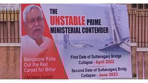 Poster targeting Bihar CM Nitish Kumar
