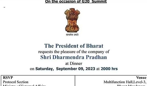 G20 dinner invite describes Murmu as 'President of Bharat', triggers political slugfest